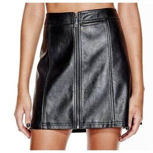 Guess Black Faux Leather Mini Skirt